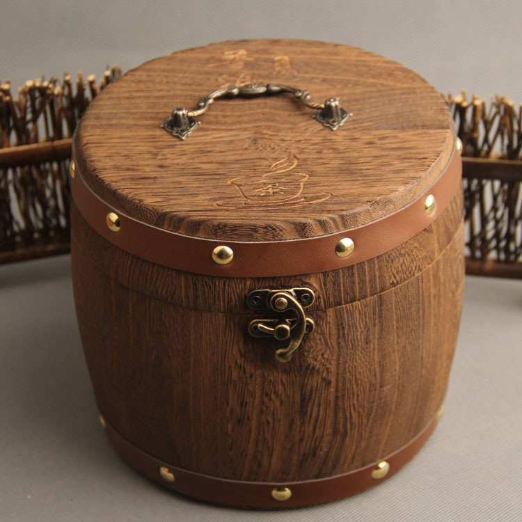 批發茶葉包裝 普洱茶 木茶桶 可裝老茶頭、散茶禮品木桶