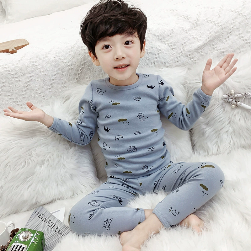 Pijama, cartoon set, long-sleeve for boys, thermal underwear, autumn, children's clothing, wholesale