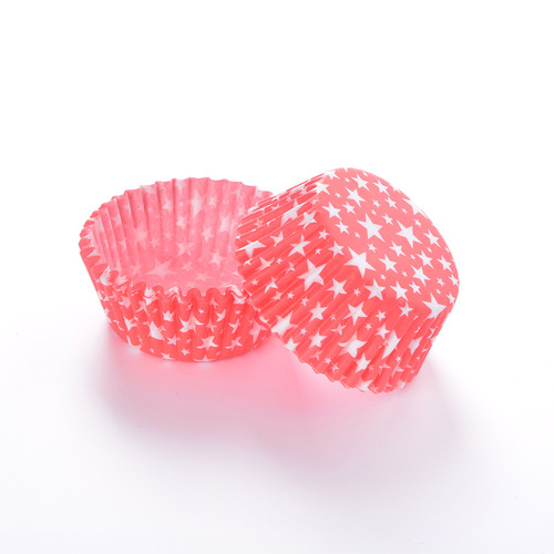 Wholesale 100 pieces of printed oil-proof medium snow cake cake paper cups, heat-resistant baking paper cake paper