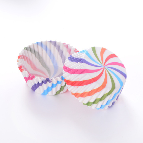 Wholesale 100 pieces of printed oil-proof medium snow cake cake paper cups, heat-resistant baking paper cake paper