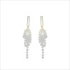 Crystal, fresh long earrings, silver needle with tassels, bright catchy style, simple and elegant design