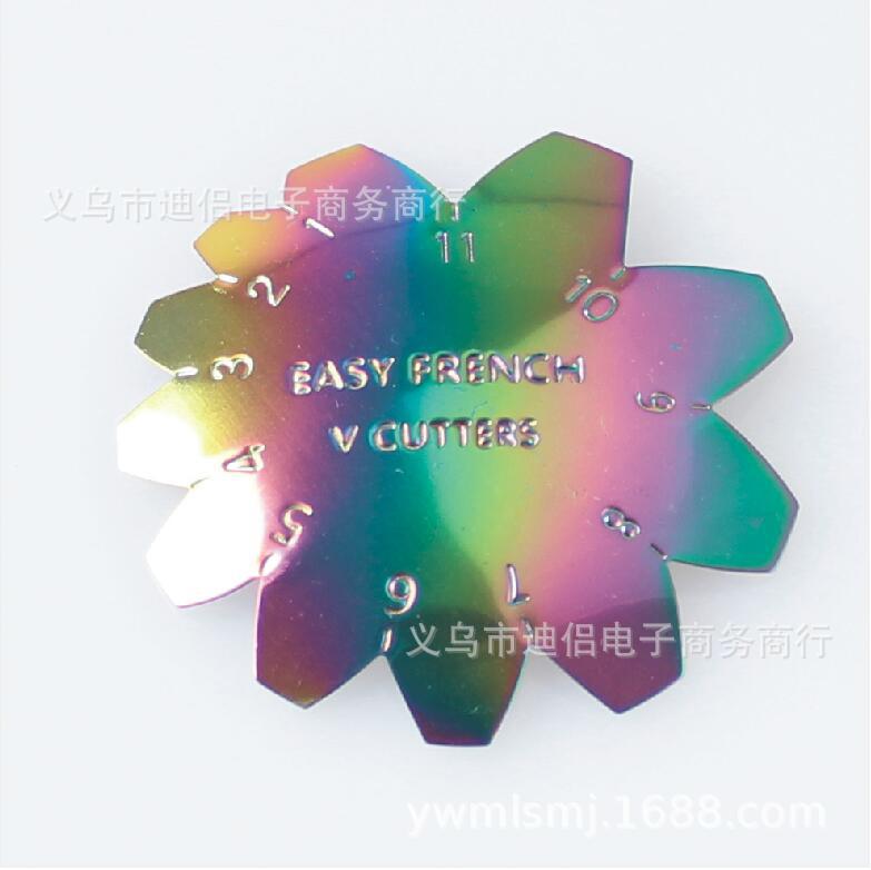 Herramientas de manicura de color mágico suministran una variedad de modelos de manicura francés modelo de placa de acero fácil plantilla francesa