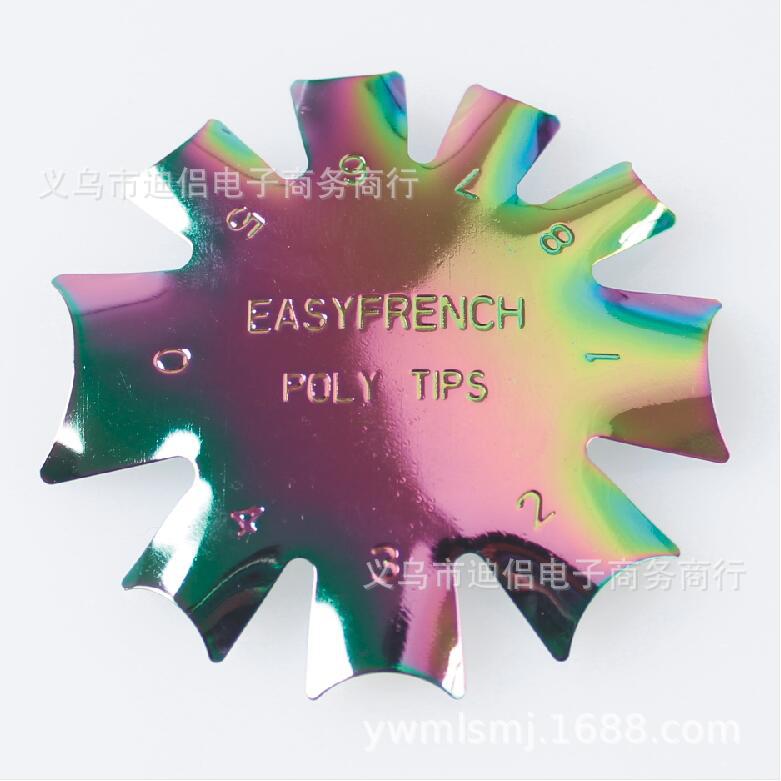 Herramientas de manicura de color mágico suministran una variedad de modelos de manicura francés modelo de placa de acero fácil plantilla francesa