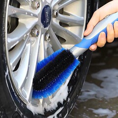 Car tire brush, hub brush, car wash tool, special powerful decontamination car wash brush for cleaning wheel hub and rims