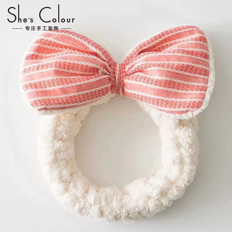 Корейский стиль подбор цветов бант повязка для волос с широкими полями Милая умывальник макияж повязка для волос винтажные аксессуары для волос