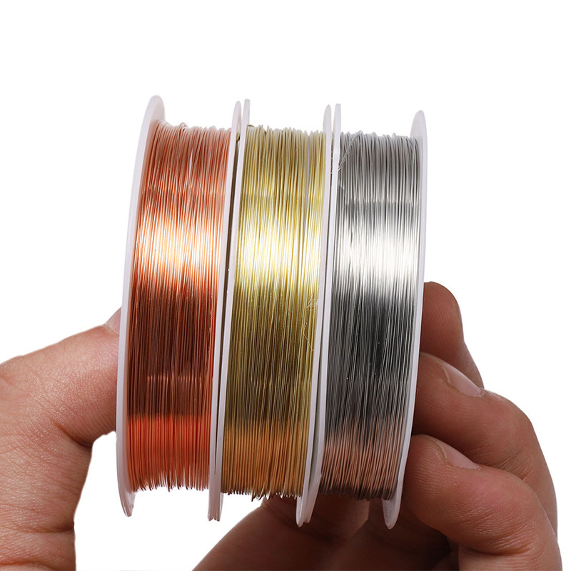 Jewelry Copper Wire Handmade DIY Jewelry Accessories Open Rings Hair Accessories Shaping Wire Gold Silver Copper Wire Color-Preserving Copper Wire 1mm