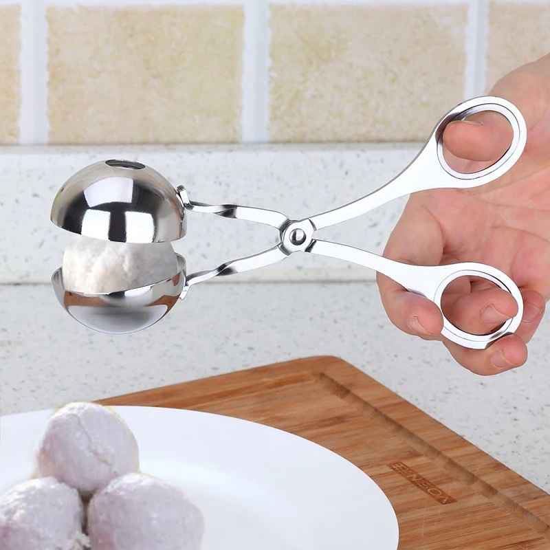 Cocina gadget albóndiga de acero inoxidable bola clip Bola de pescado clip bola molde DIY molde clip de alimentos