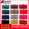 Cute fashionable children's soft nylon headband, hair accessory with bow, 35 colors, European style