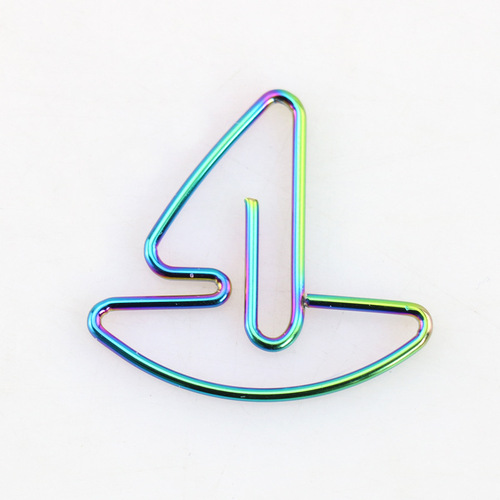 Outu colorful paper clips creative shape dolphin style electroplating cute paper clips office stationery bookmarks manufacturer