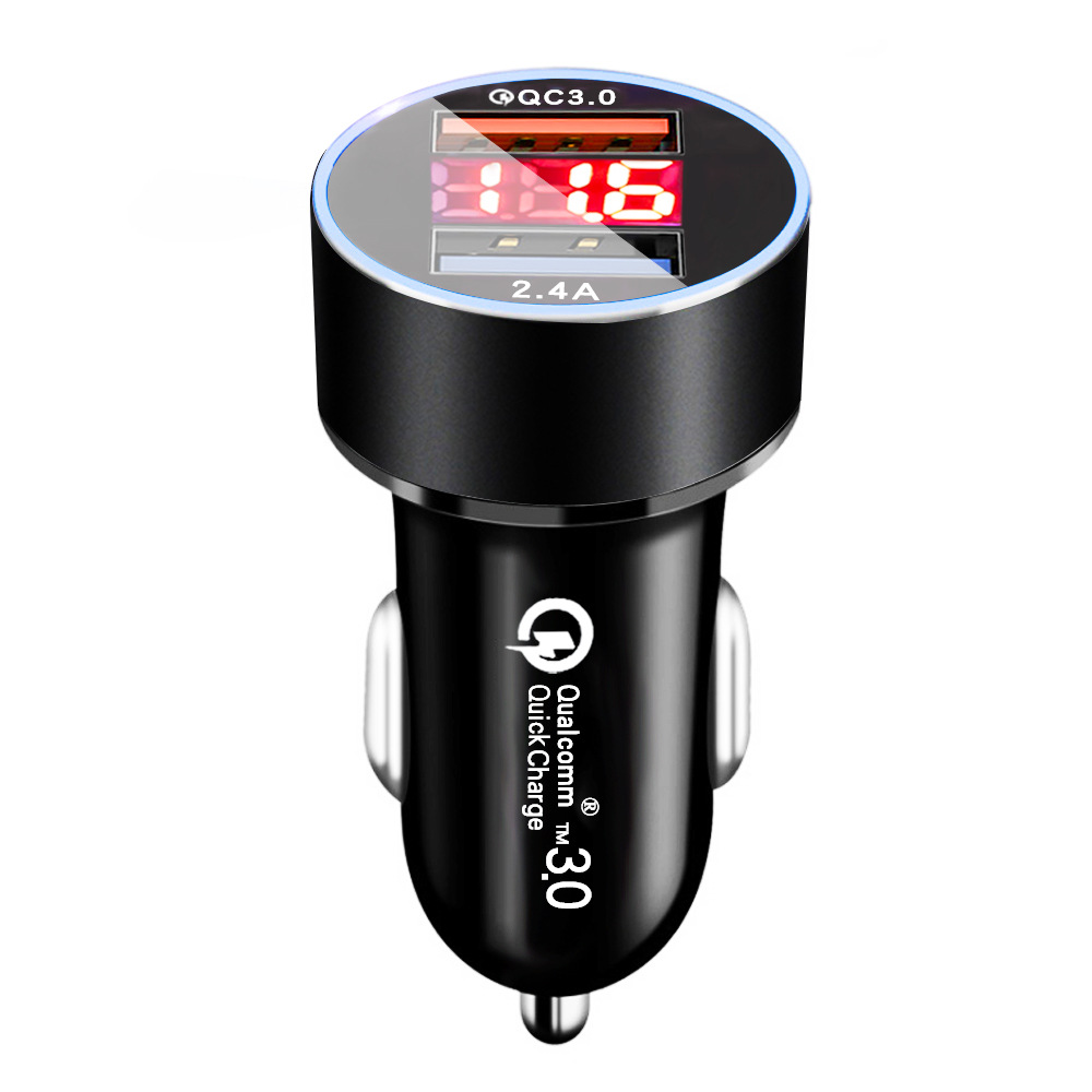 Cargador de coche para teléfono móvil con pantalla digital PD20W+ y carga súper rápida