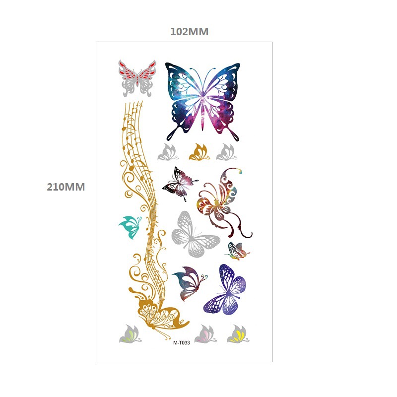 Bronceado tatuaje pegatinas agua transferencia MT metal impermeable tatuaje pegatinas fiesta Amazon estilo europeo y americano tatuaje