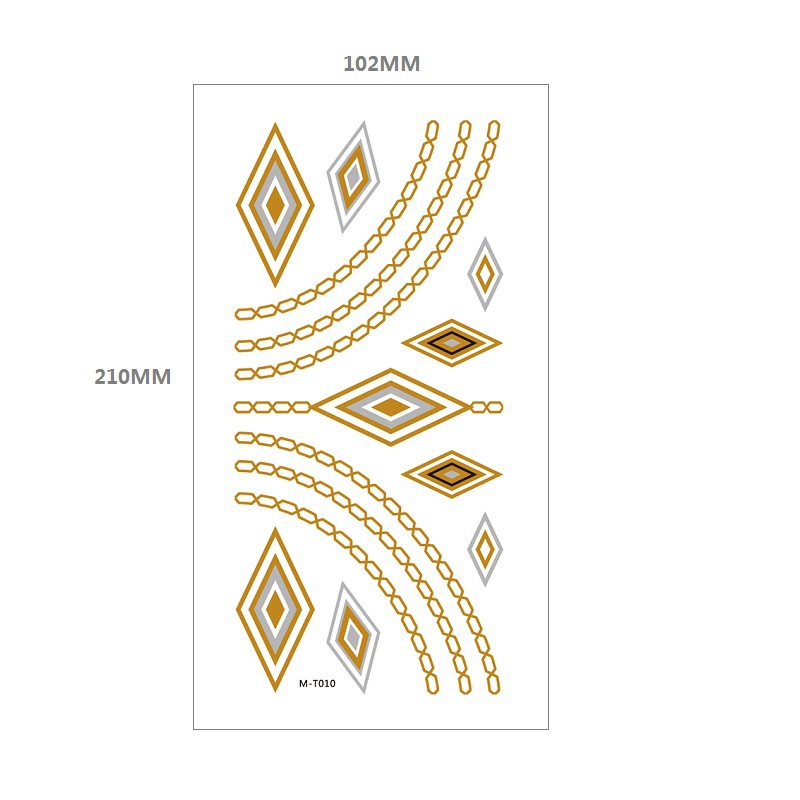 Bronceado tatuaje pegatinas agua transferencia MT metal impermeable tatuaje pegatinas fiesta Amazon estilo europeo y americano tatuaje