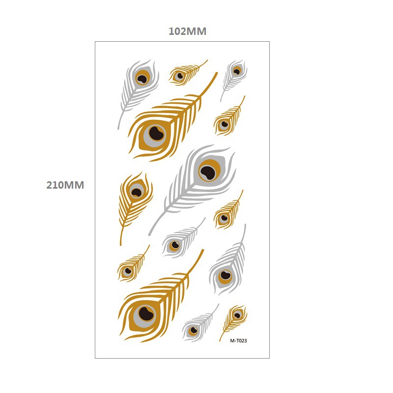 Bronceado tatuaje pegatinas agua transferencia MT metal impermeable tatuaje pegatinas fiesta Amazon estilo europeo y americano tatuaje