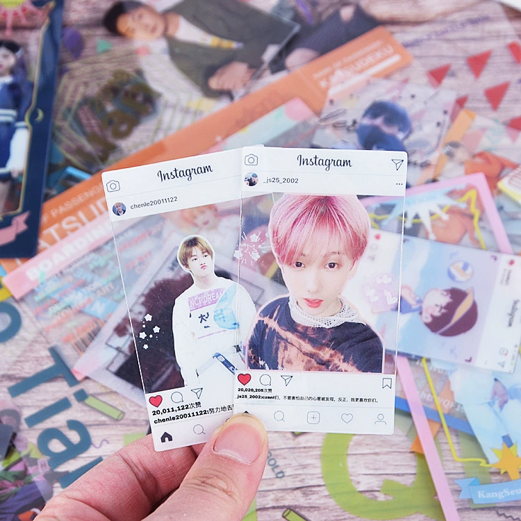 Прозрачная карта на заказ для поддержки, в стиле ins, знаменитое аниме, Ван Су, маленькая карта, настройка карт Таро.