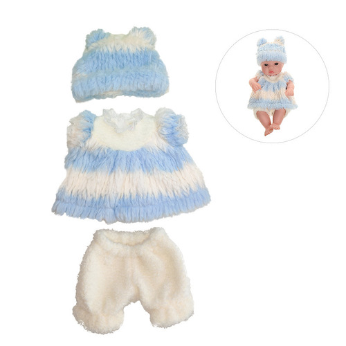 30cm Baby Simulated Doll Clothes Rebirth Baby Sleepwear Autumn/Winter Girl Toy Kindergarten Dress-Up DIY