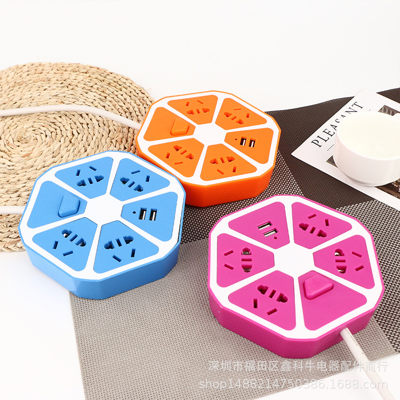 厂家直销出跨境泰国越南电商爆款外贸热销USB插座延长线排插出口