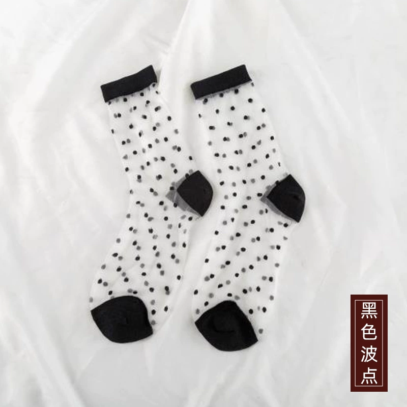 Ультратонкие летние прозрачные носки, средняя длина в японском стиле, one size, разные цвета