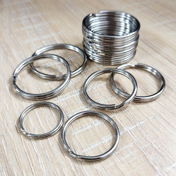 Factory direct supply nickel plated color key ring multiple specifications metal ring wire ring spot supply hardware key ring