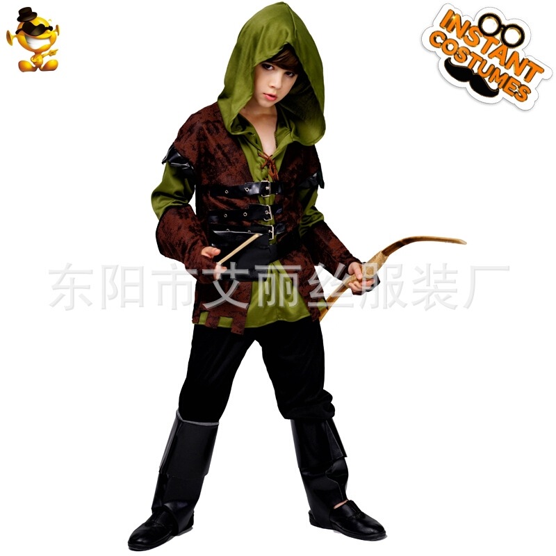 Children's Army Green Cosplay Hunter Party Costume Stage Costume Fancy Halloween Children's Army Green Cosplay Hunter Party Costume Stage Costume Fancy Halloween