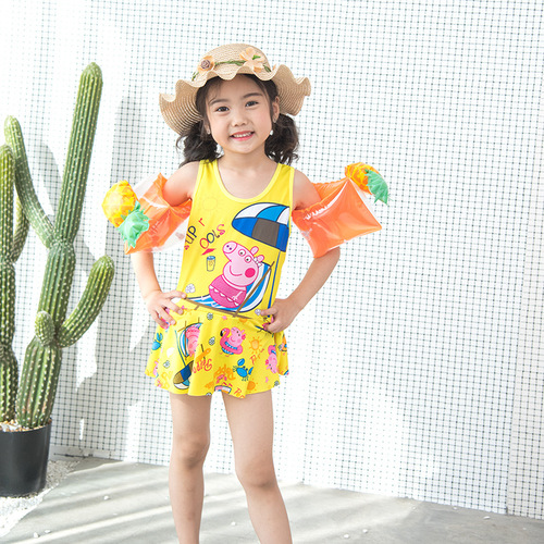 Philba Children Pineapple Watermelon Fruit Arm Ring Inflatable Doll Cartoon Water Sleeve Life Jacket Swim Ring