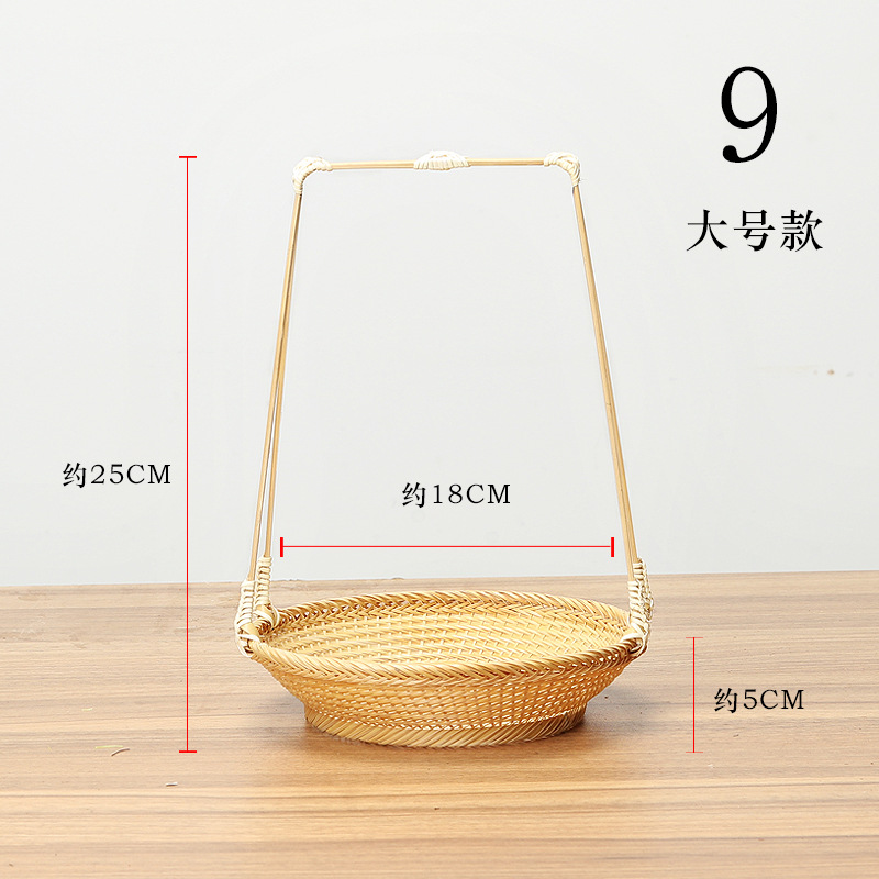 Cesta de flores de mano de bambú cesta de flores secas cesta de almacenamiento tejida artesanal ratán sala de estar decoración flor fábrica al por mayor