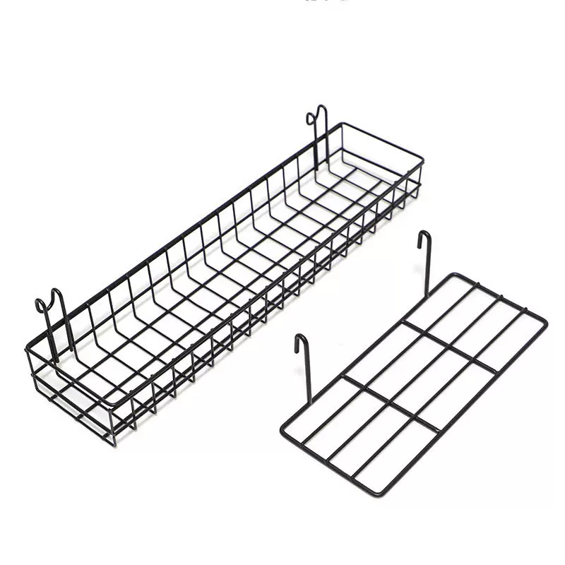 北欧黑色铁艺挂篮 金属墙壁挂架家用厨房储物篮铁线网格置物篮