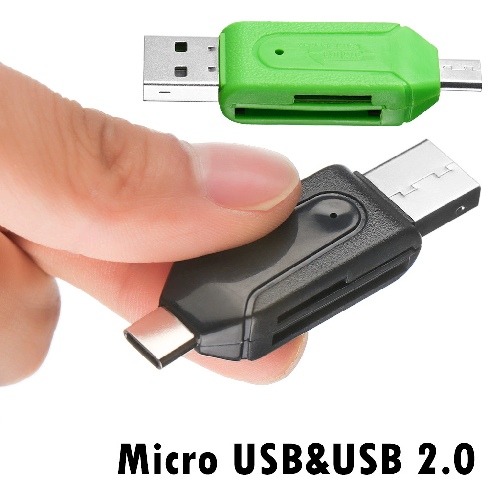 DM-HC91 считыватель USB 2.0 SD TF два в одном Micro USB для Android мобильного телефона