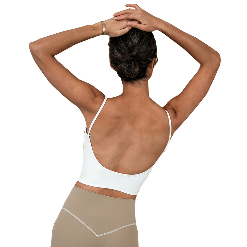 Nuevo chaleco de yoga para mujeres correr deportes de belleza de espalda sexy gimnasio cintura alta entrenamiento de baile chaqueta de cabina