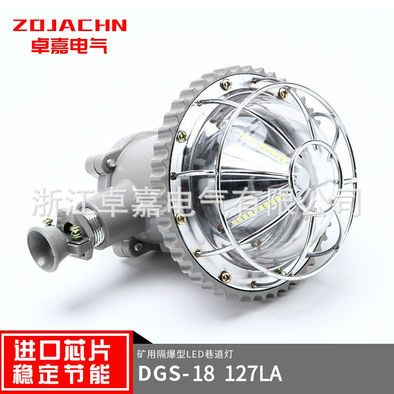Взрывозащищённый шахтный светильник для туннелей LED DGS18/127L(A), энергосберегающий и экологичный круглый взрывозащищённый осветительный прибор