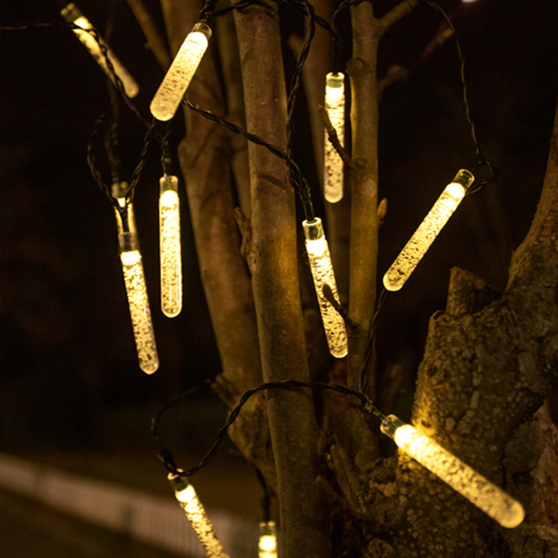 LED de luz de color burbuja palo colgante luz solar de color Cadena de luz al aire libre impermeable jardín patio balcón luz decorativa