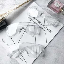 百叶窗护目眼镜劳保防唾沫飞沫飞溅防尘沙男女电焊工防护透明防雾