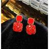 Silver needle, fashionable earrings, crystal, silver 925 sample, internet celebrity, wholesale