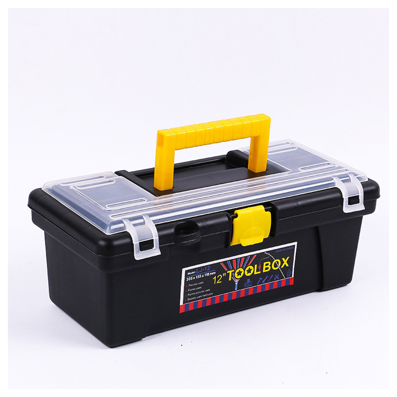 Pequeña caja de herramientas de plástico no tiene miedo de caer a casa caja de almacenamiento de coche caja de herramientas de hardware caja de almacenamiento portátil