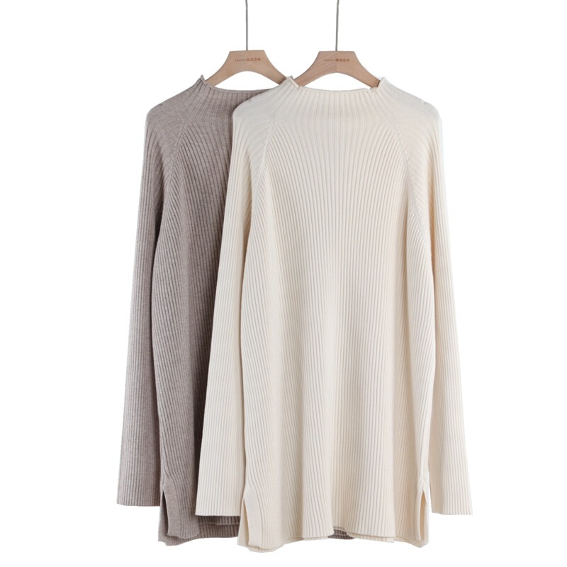 Loose-Fitting Women's Sweater for Outerwear, 2025 Winter New Style, Casual Knit Thick Mid-Length Sweater Dress