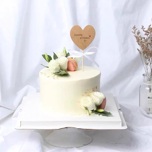 Cake decoration parchment paper plugin baking decoration writing insert banner Happy Birthday heart flowers arch insert flag