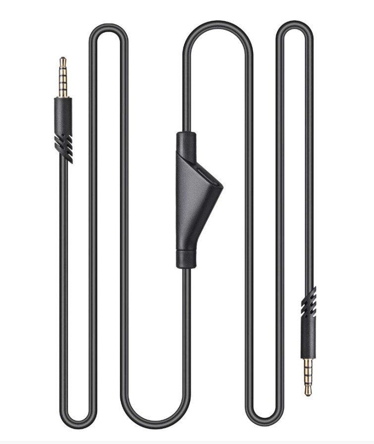 Aplicable a Logitech AstroA10 A30 A40 auricular cable polea botón de ajuste mudo cable de audio tejido