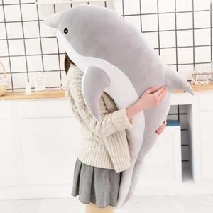 Dolphin Plush Toy Doll Sleeping Pillow Long Pillow Bed Sleeping Doll Women's Cute Hot Selling Doll