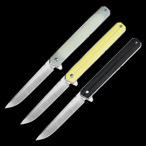 Folding knife outdoor D2 hardness stainless steel outdoor camping Yangjiang small knife supply wholesale G10 handle bearing