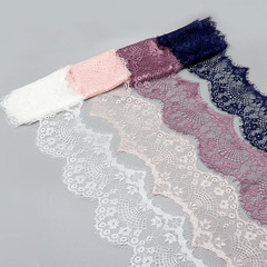 Wholesale 9.5cm multi-color optional lace decoration polyester silk women's clothing accessories eyelash lace 3 yards