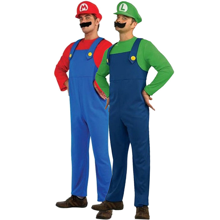 thumbnail image 1 of Disfraces de Halloween 2024 M-XL Disfraces de Halloween unisex Adultos Juegos de rol Mario Luigi Brothers Hombres Super Mario, 1 of 5