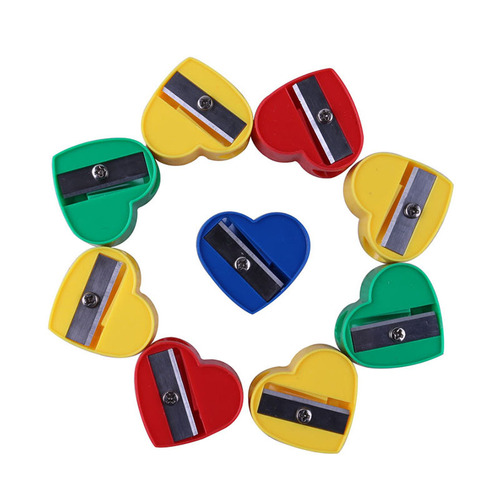 Love single hole pencil sharpener shape cartoon mini pencil sharpener primary school student pencil sharpener stationery supplies manufacturer direct sale