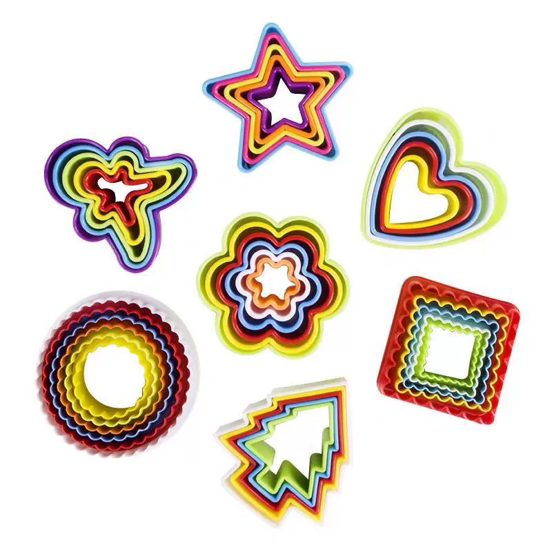 Набор форм для выпечки из 5-6 предметов, пластиковые формы для печенья, кольца для мусса, овощерезка, формочка для печенья в форме цветка сливы, форма для выпечки.