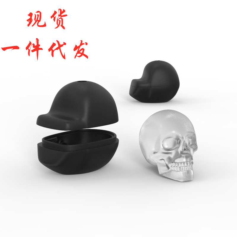 Venta directa de fábrica de diez piezas cráneo cubo de hielo Halloween 6-agujero cubo de hielo molde creativo nuevo 4-agujero cráneo cubo de hielo