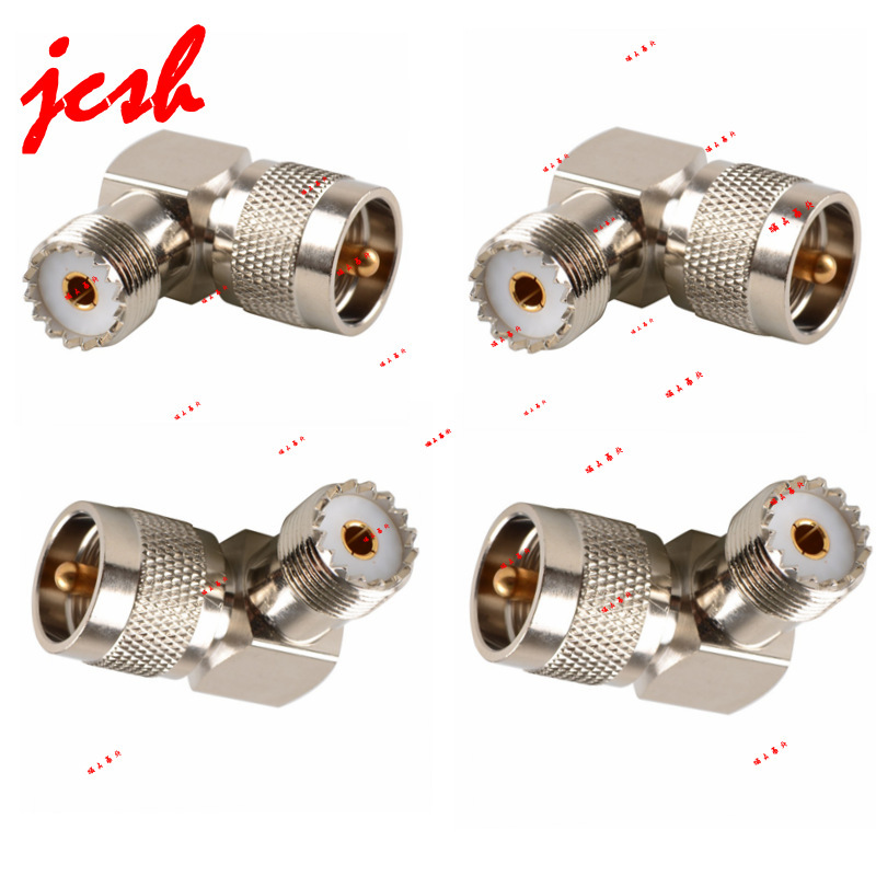 So239 Female Connector Uhf Male Connector 90-Degree Right-Angle Elbow Pl259 Rf Coaxial Connector Adapter