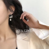 Organic earrings, mosquito coil from pearl, advanced ear clips, South Korea, wholesale, high-quality style