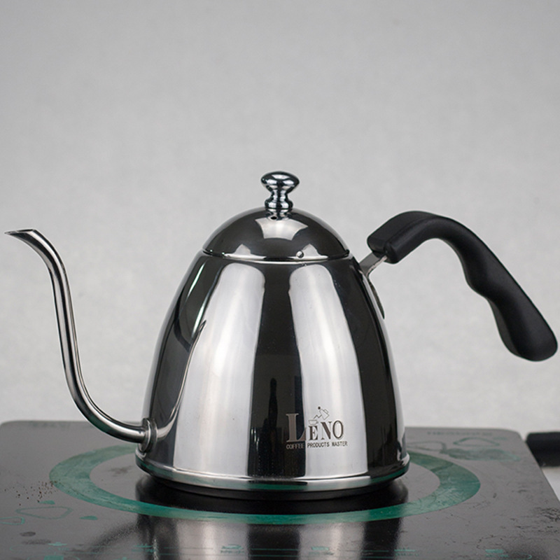 304 stainless steel hand coffee pot can be heated fine cloud coffee pot 900ml full heat source long mouth pot