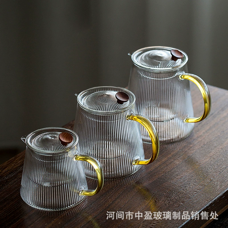 Высокотемпературный стеклянный чайник в японском стиле для кипячения чая Электрическая керамическая плита Бытовой внутренний контейнер для кипячения чая Фильтр Чайник для кипячения чая Большая Емкость
