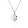 冠铭银饰 Pendant from pearl, necklace, advanced accessory, silver 925 sample, high-quality style, European style, simple and elegant design