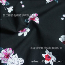 人造棉贡缎数码印花乱麻提花人丝亚麻粘内衣面料60*40s斜纹棉绸布