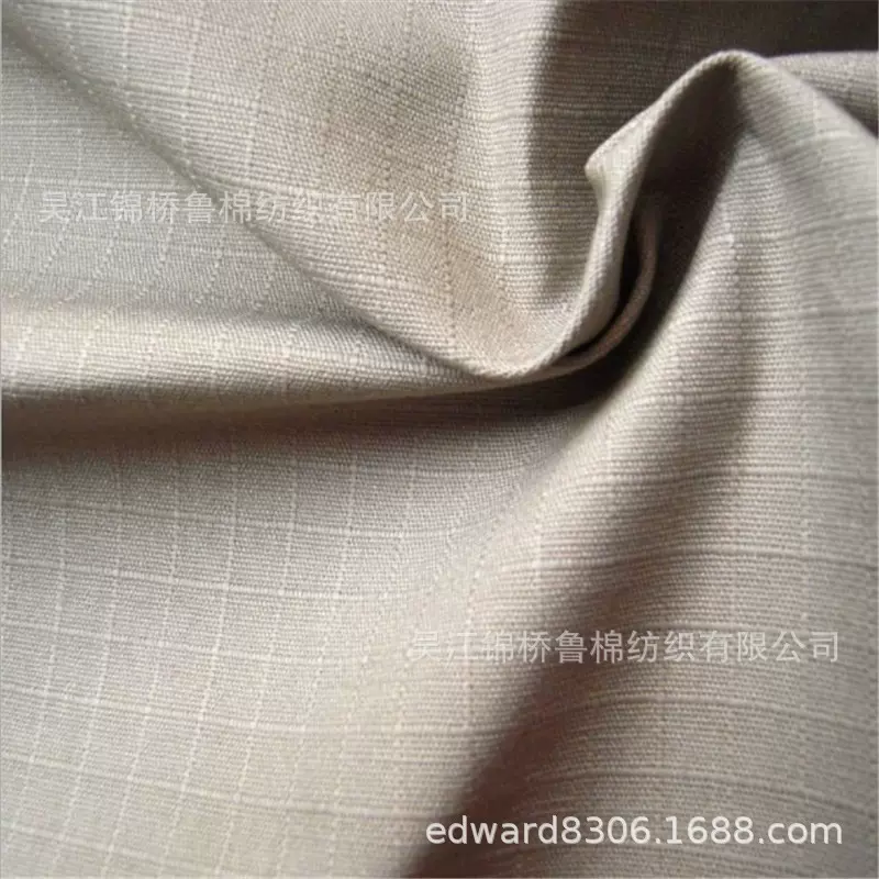 锦棉混纺格子坯布40/2*16涤棉锦交织方格布迷彩印花五分格三粒格